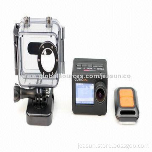 Real 1,080P Full HD Waterproof Mini Sports Action Camera with RF remote controller